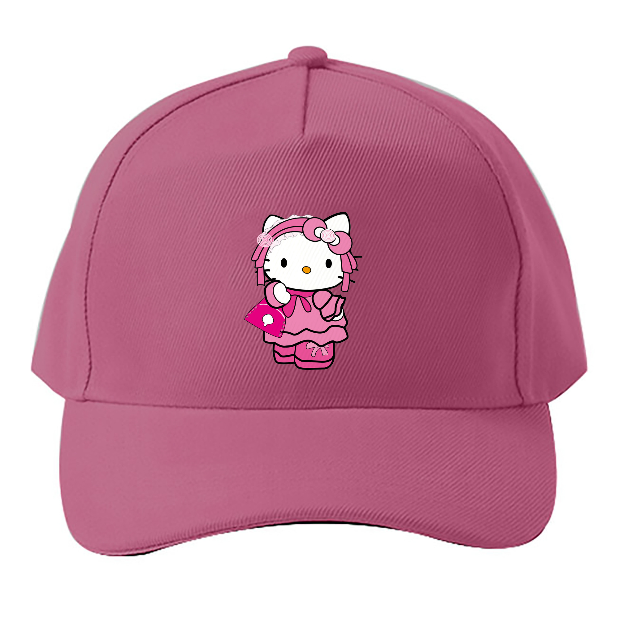 （画像用） Hello Kitty ハローキティ ベースボールキャップ 綿100％ 男女兼用 帽子 スポーツ